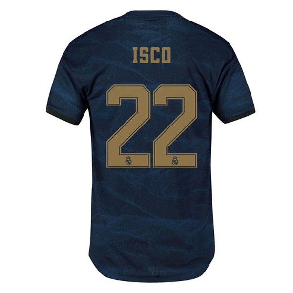 Trikot Real Madrid NO.22 Isco Auswarts 2019-20 Blau Fussballtrikots Günstig